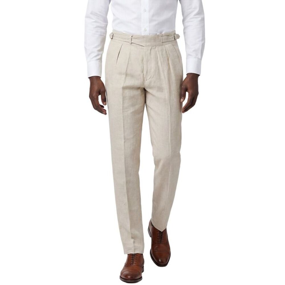 Todd Snyder Mens  Irish Linen Gurkha Trouser, Beige
